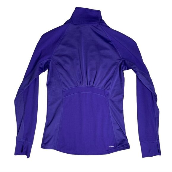 Adidas Women's Climalite Ultimate Purple 1/2 Zip Pullover Athletic Jacket SZ S - Picture 2 of 9